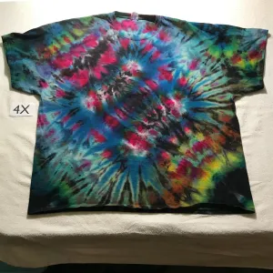 4X  Intentionally Random Midnight Time-Warp Ice-Dyed Tee