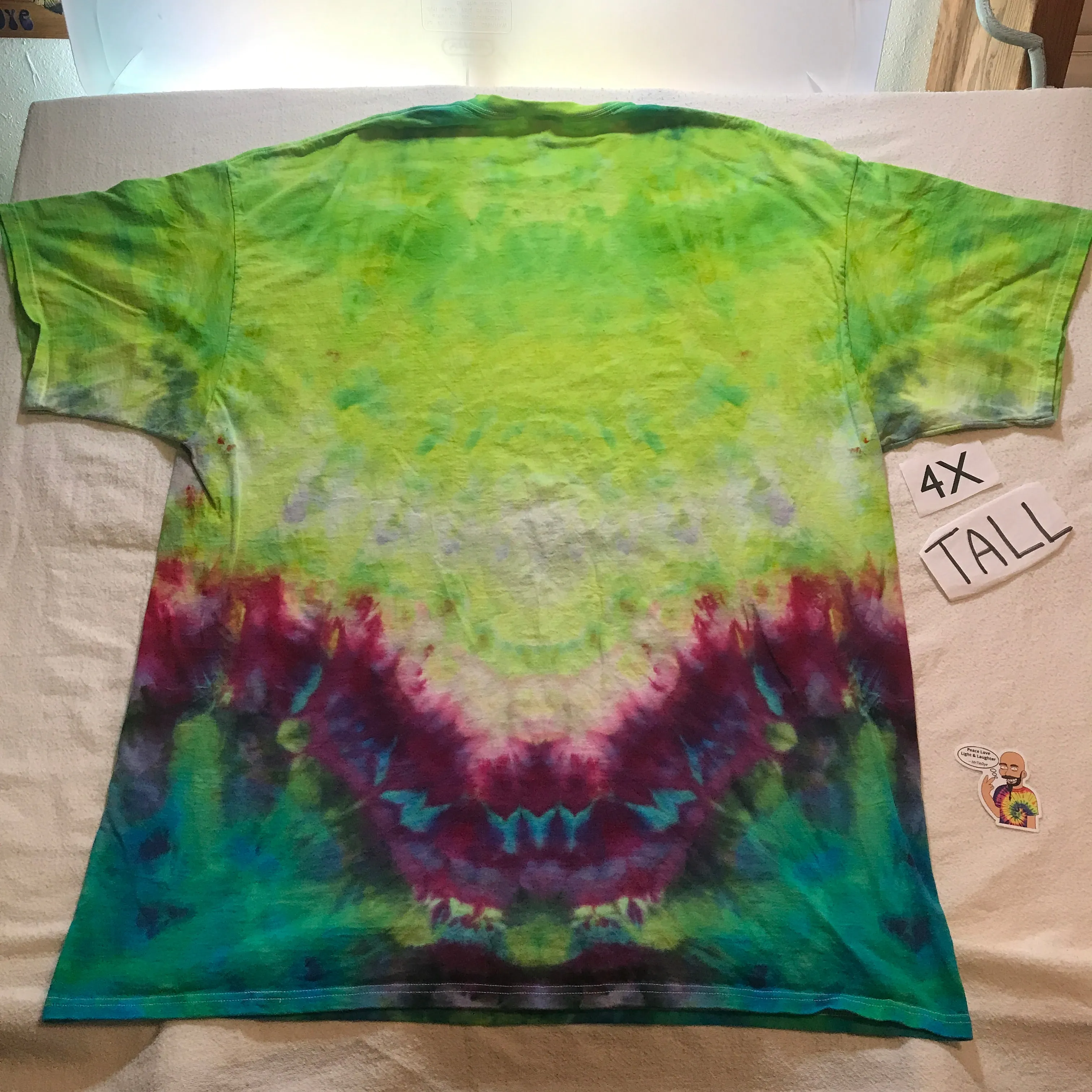 4X Tall ~  Intentionally Random Time-Warp Ice-Dyed Tee