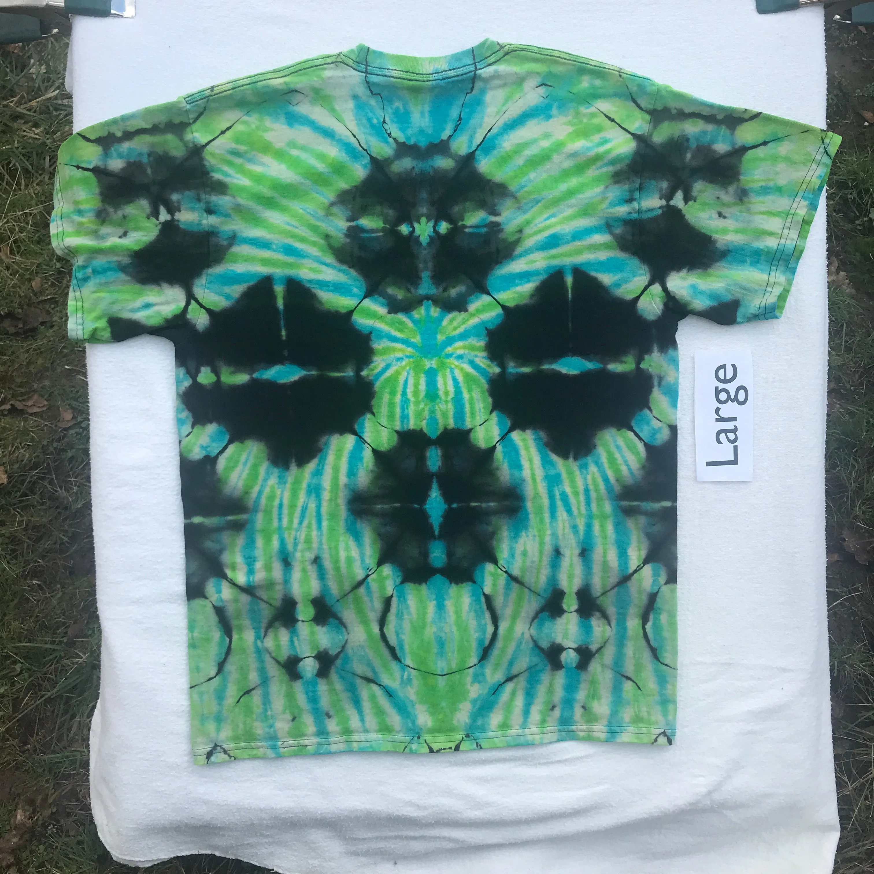 Adult Large Discharged & Tie-Dye Spider tee