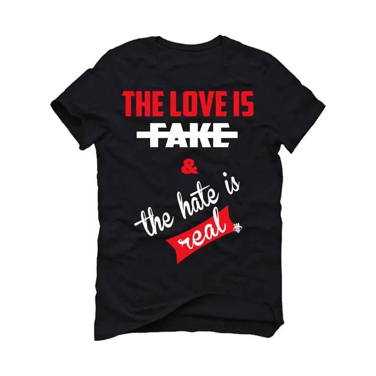 Air Jordan 1 Satin Bred Black T-shirt (Love is Fake)