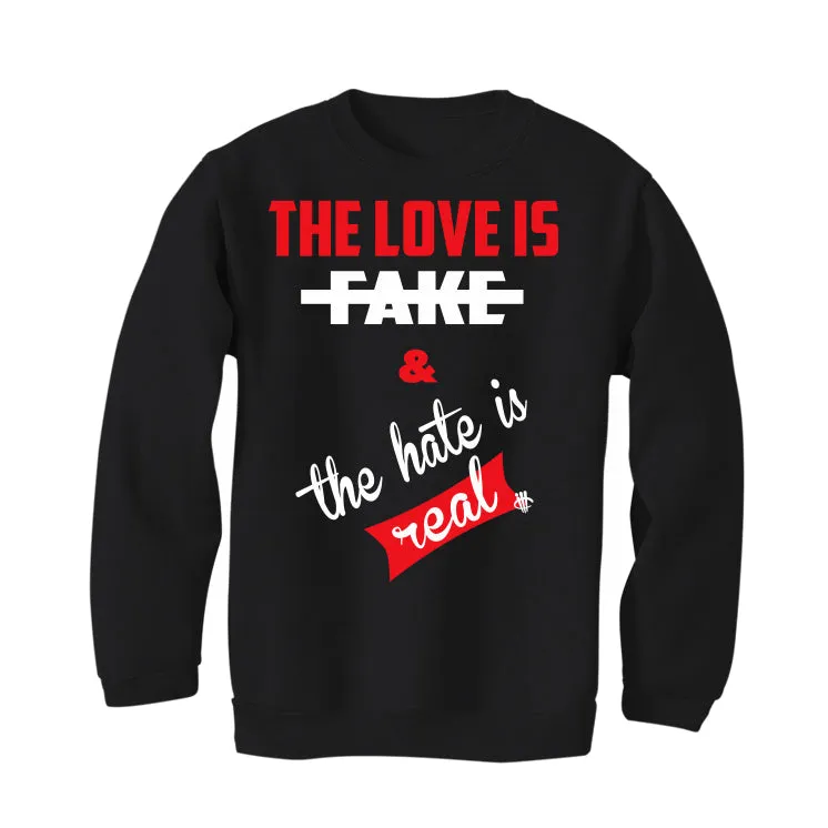 Air Jordan 1 Satin Bred Black T-shirt (Love is Fake)