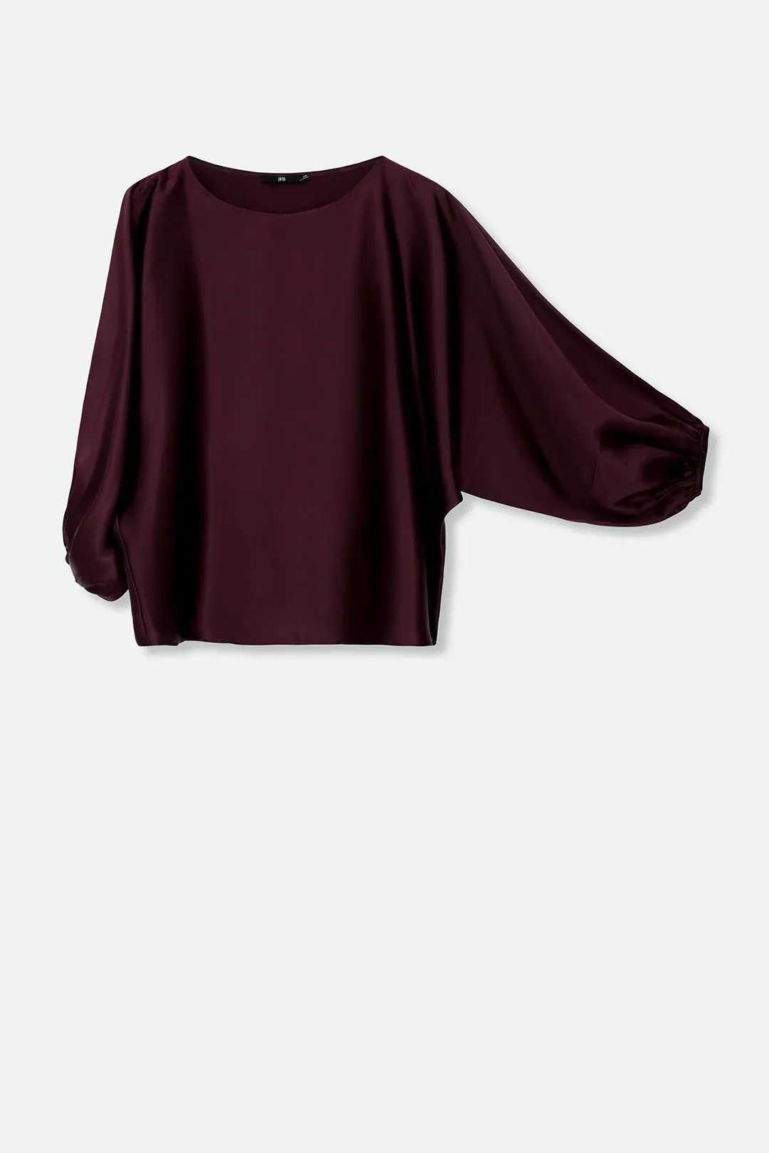 ANDIE ONE-SIZE BOATNECK BLOUSE IN SILK CHARMEUSE