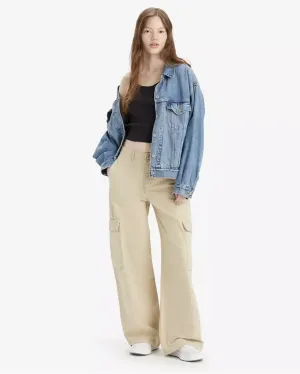 Baggy Cargo Trousers in Safari