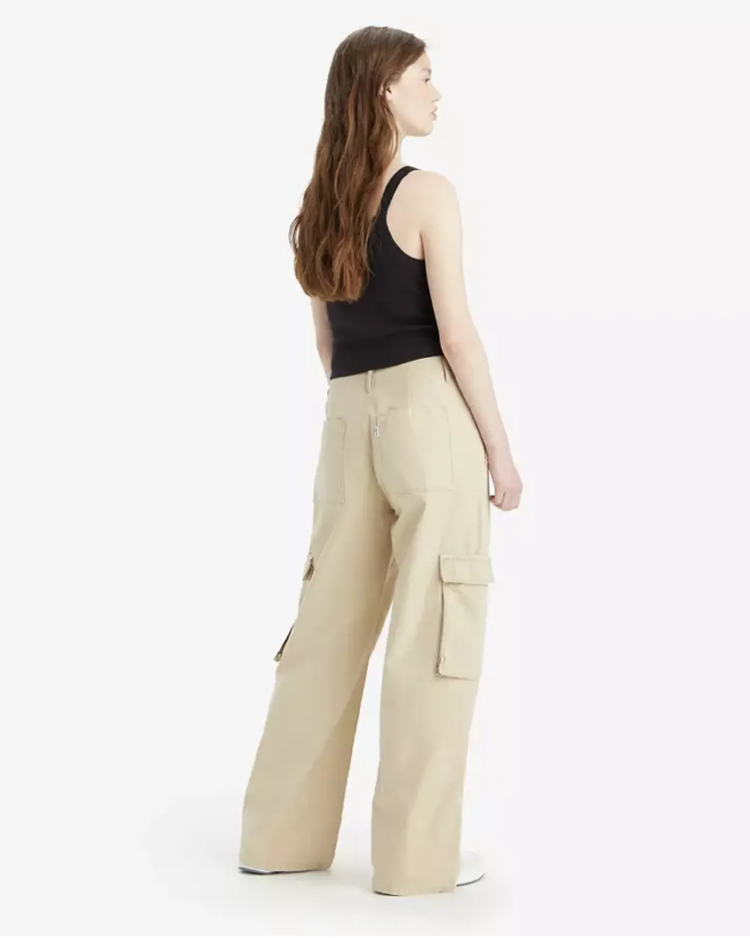 Baggy Cargo Trousers in Safari