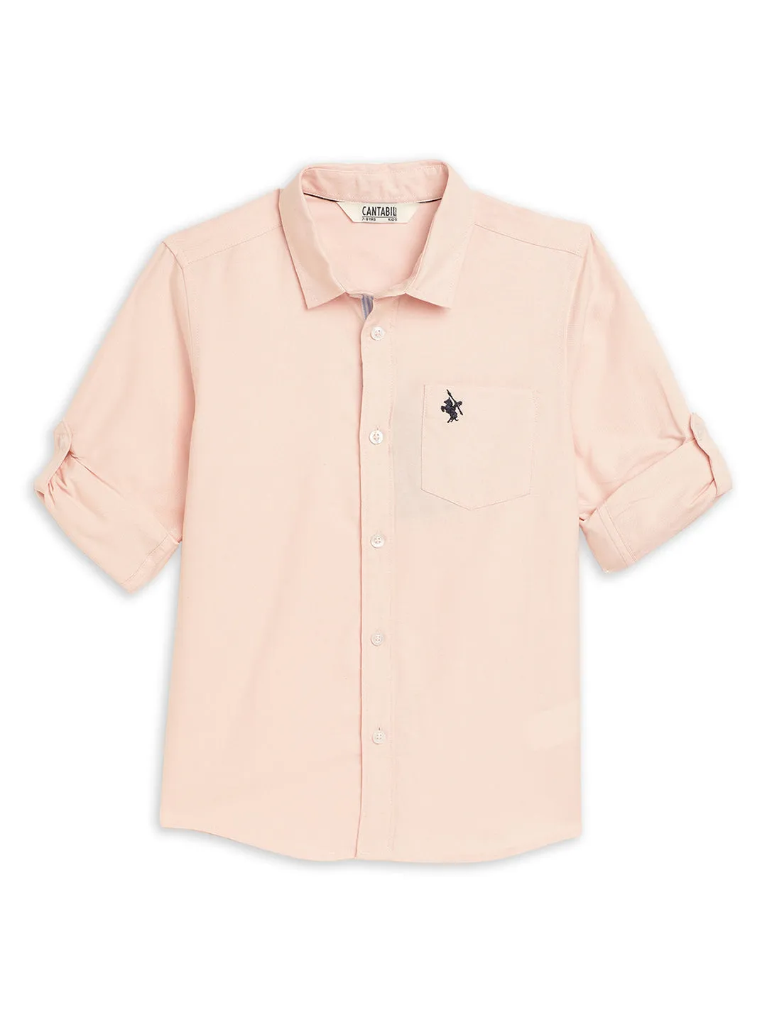 Boy's Pink Full Sleeves Shirts