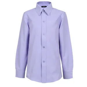 Boys Purple Textured Dress Shirt