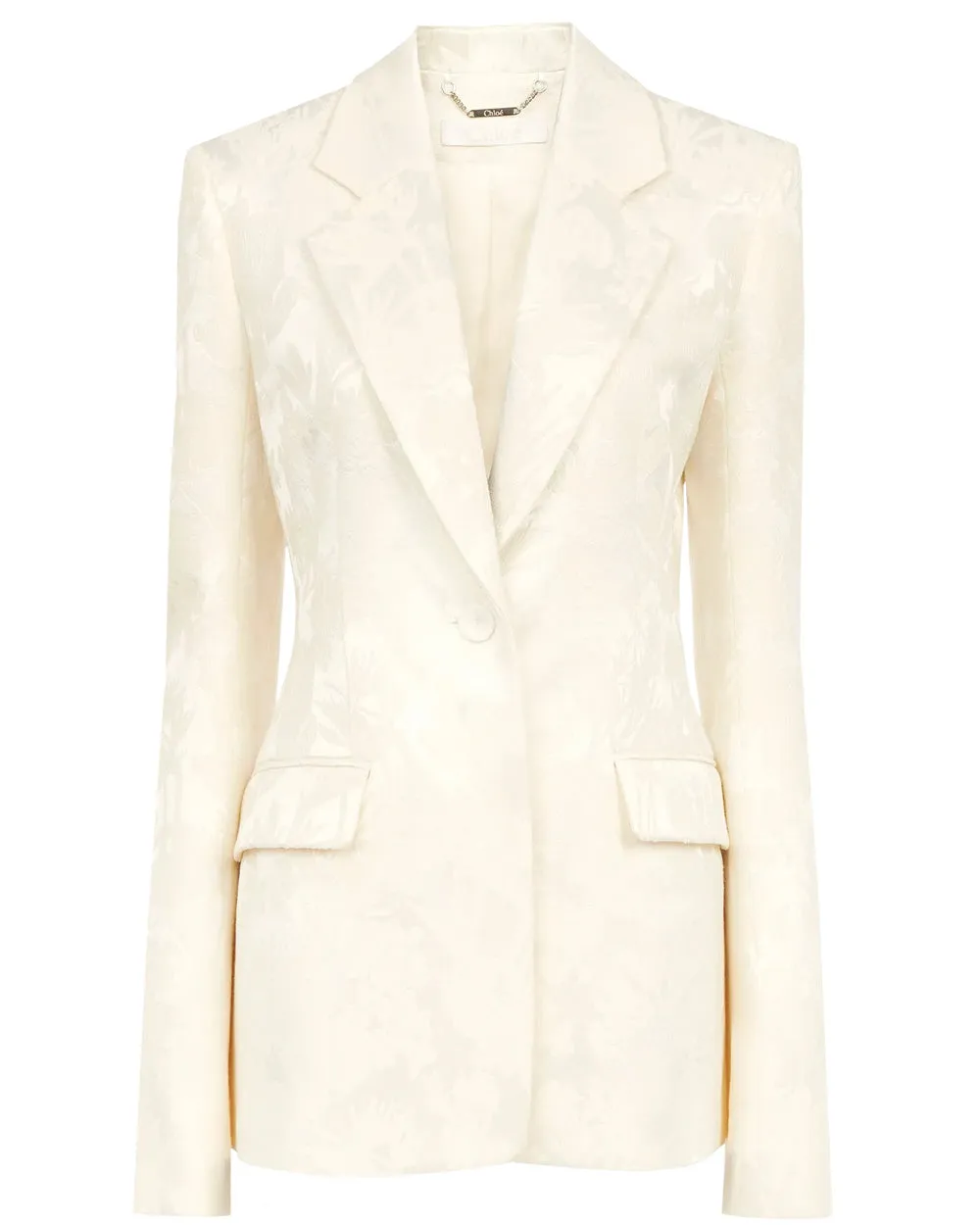 Coconut Milk Jacquard Blazer