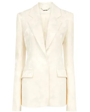 Coconut Milk Jacquard Blazer