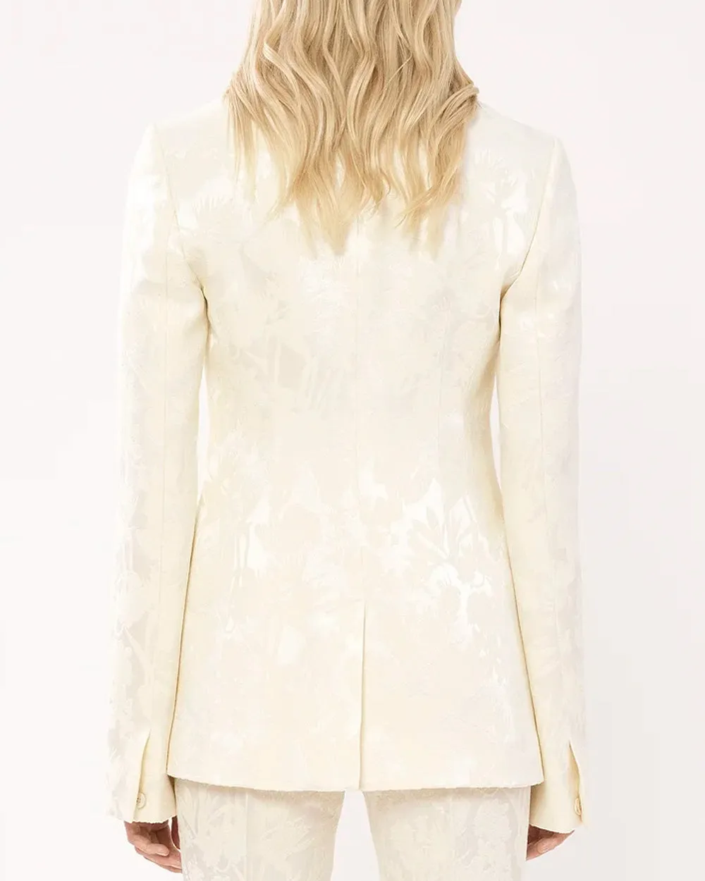 Coconut Milk Jacquard Blazer