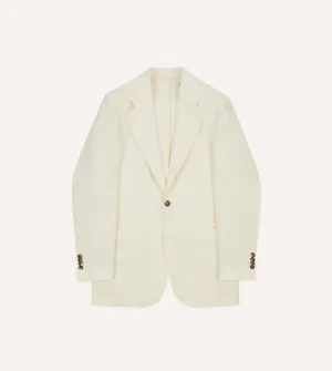 Ecru Irish Linen Tailored Jacket