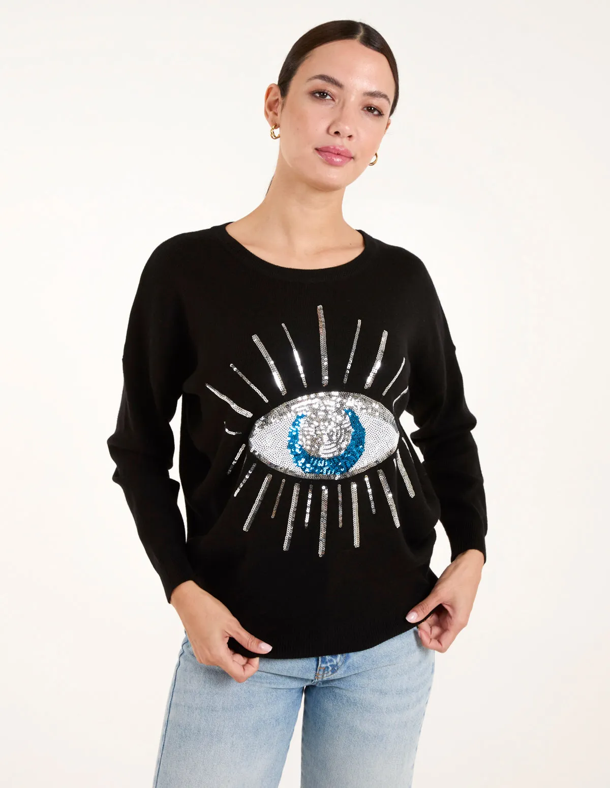 Evil Eye Sequin Jumper