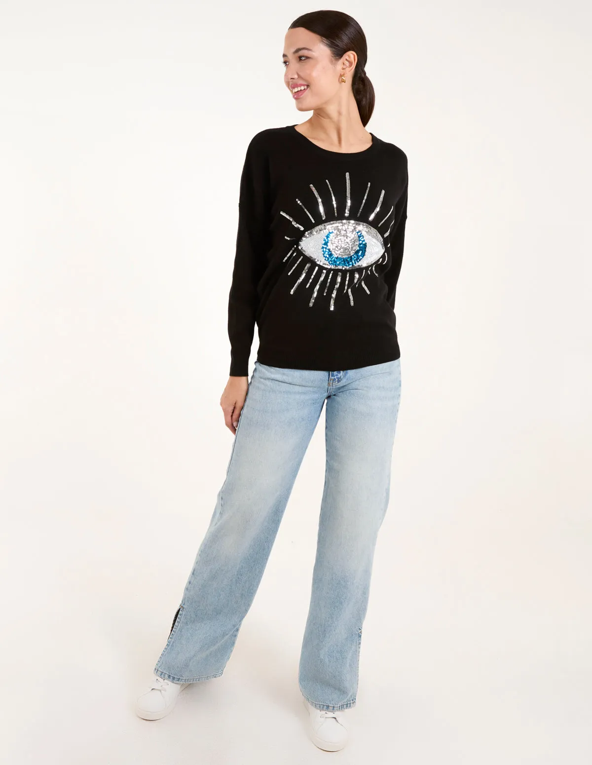 Evil Eye Sequin Jumper