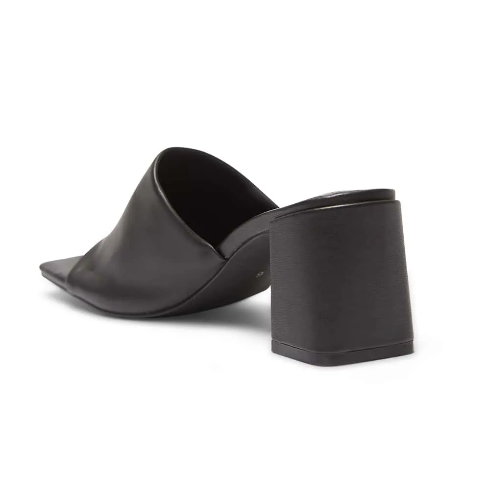 Gino Heel in Black Smooth