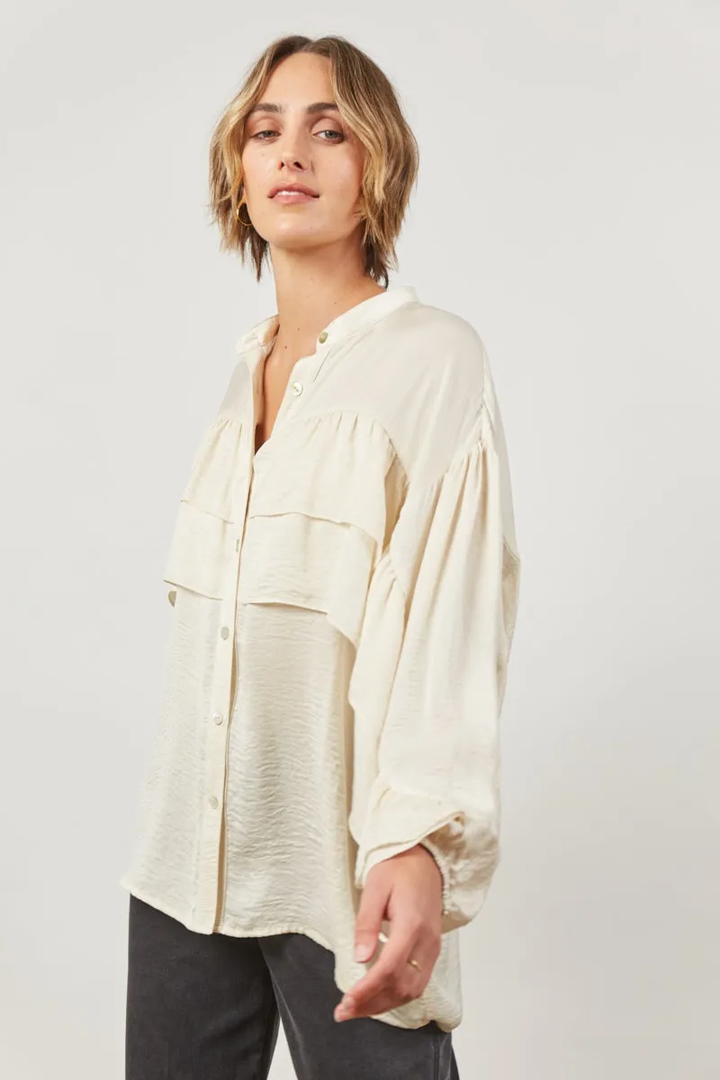 Isle Of Mine - Romance Ruffle Blouse - Creme