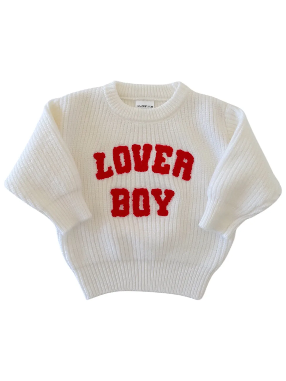 Knit Sweater, Lover Boy White