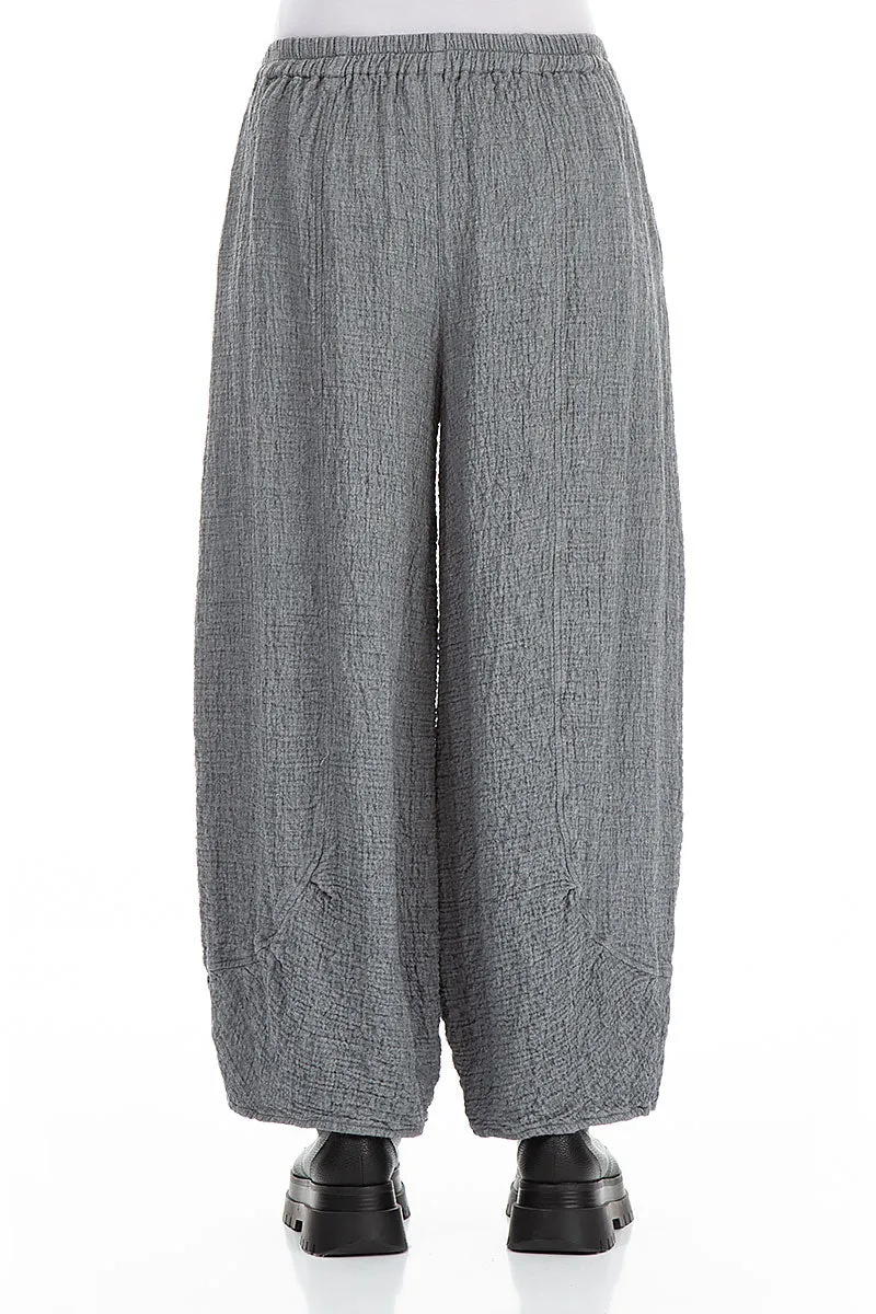 Loose Grey Wool Trousers