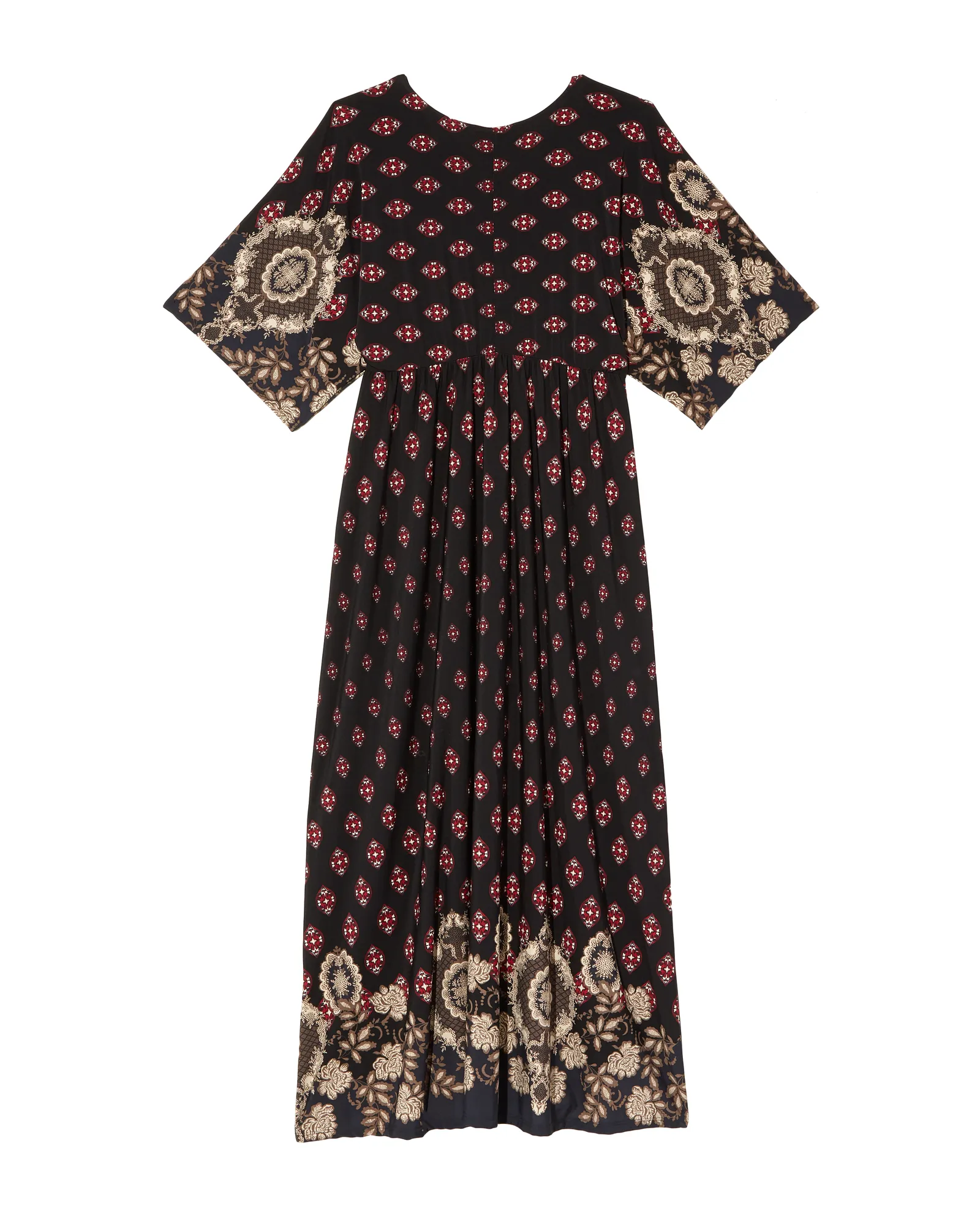 Malibu Boho Maxi Dress | Black / Tan