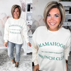 Mamahood Brunch Club Embroidered Sweatshirt