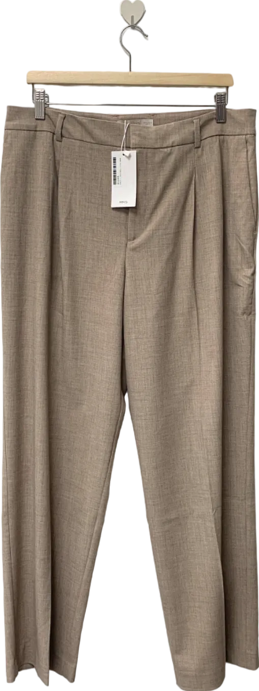 MANGO Beige Tailored Trousers EU 42 UK 14