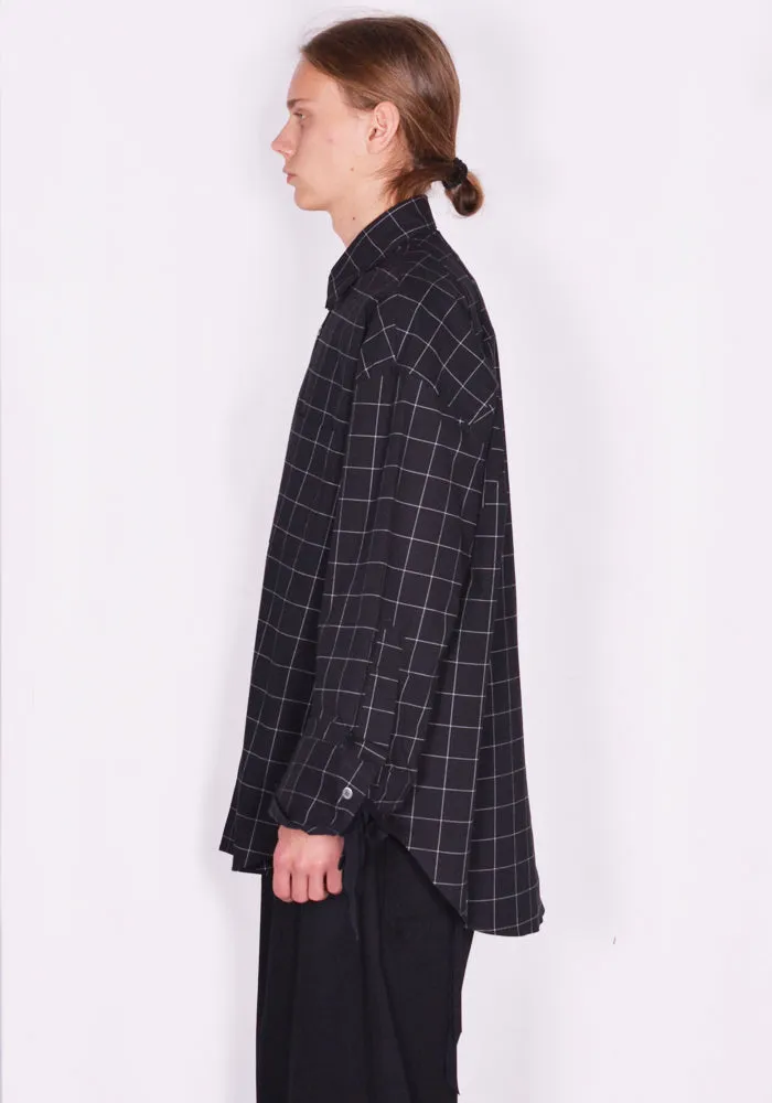 MARINA YEE FW23-0056-003 UNISEX MAXI SHIRT BLACK/WHITE