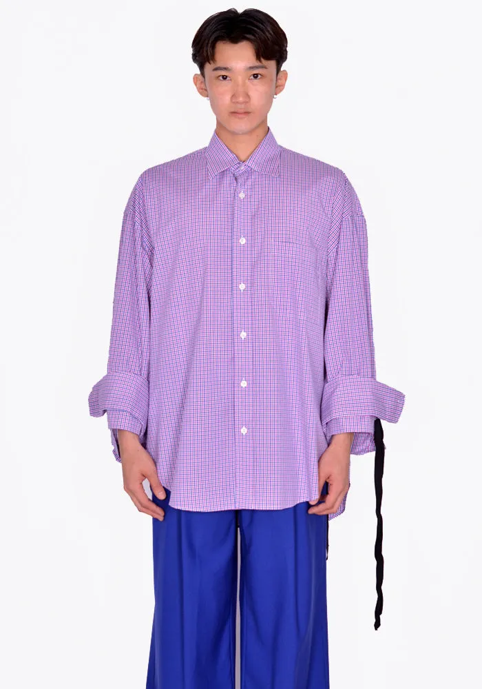 MARINA YEE SS24-0069-554 OVERSIZED SHIRT BLUE/WHITE/LILAC