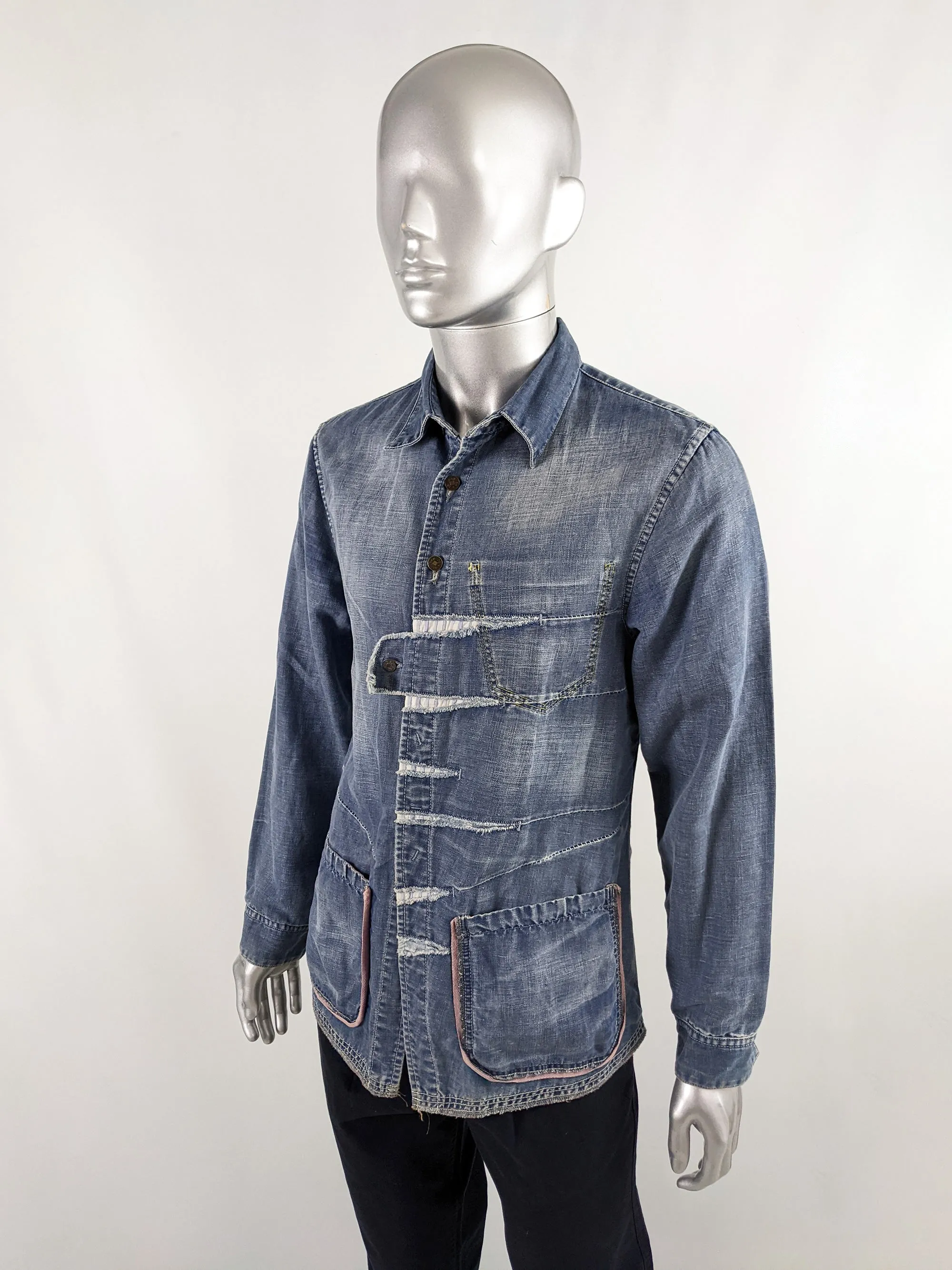 Marithé & Francois Girbaud Mens Vintage Denim Jacket, 1990s