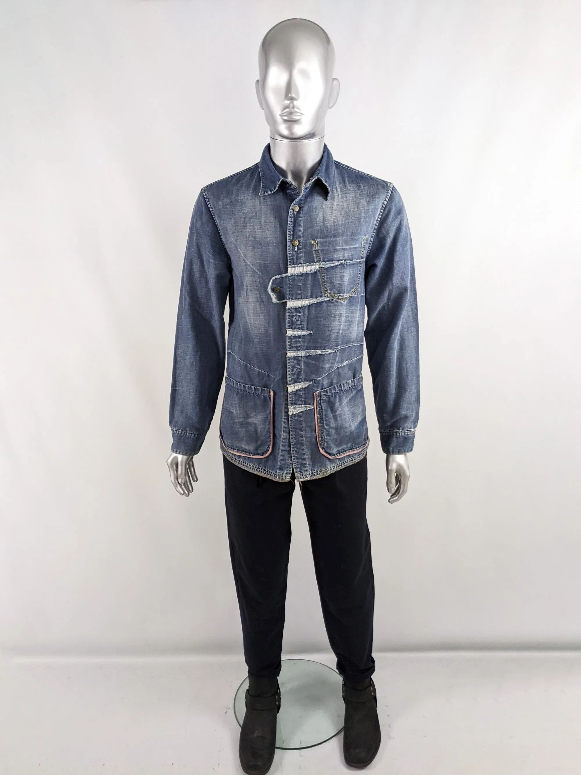 Marithé & Francois Girbaud Mens Vintage Denim Jacket, 1990s