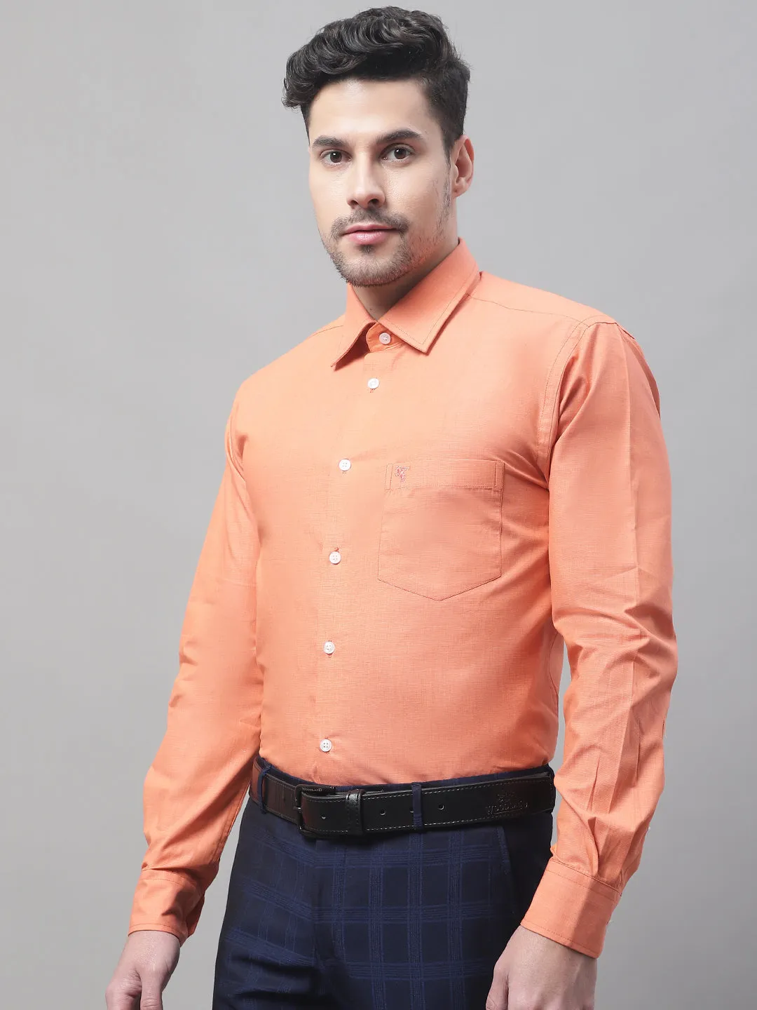 Men Orange Shirt