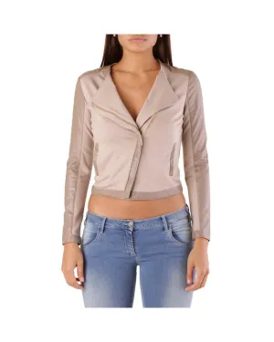 Met Womens Faux Leather Jacket