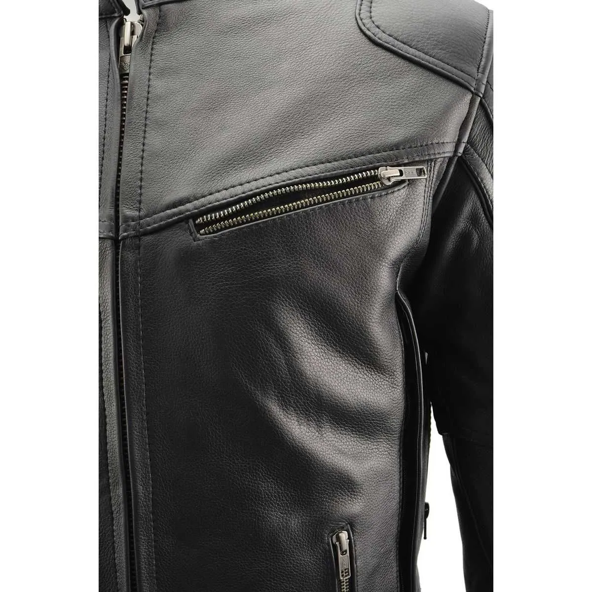 Milwaukee Leather MLM1502 Men's Black 'Cool-Tec' Vented Leather