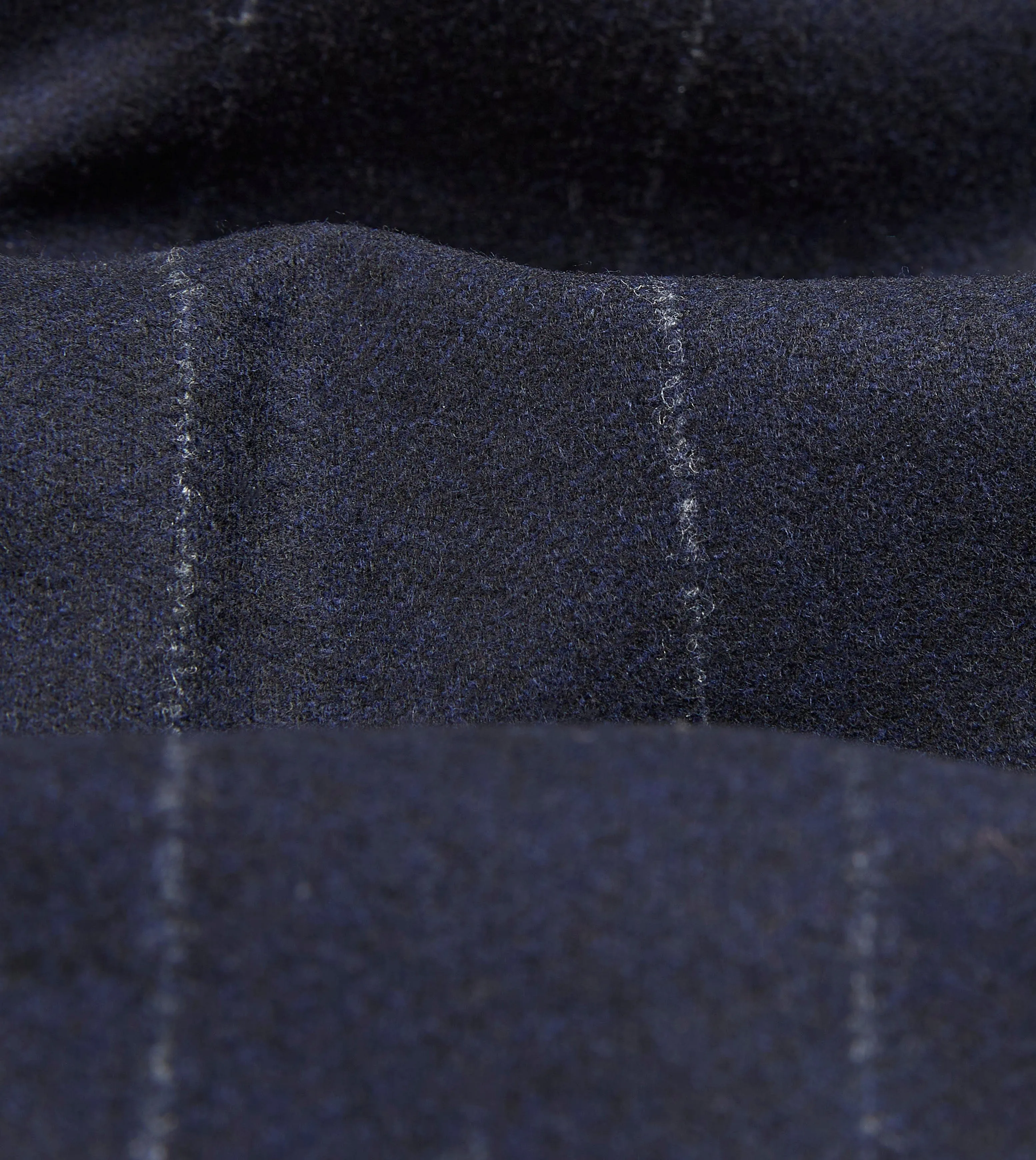 Navy Chalkstripe Wool Flannel Tailored Jacket