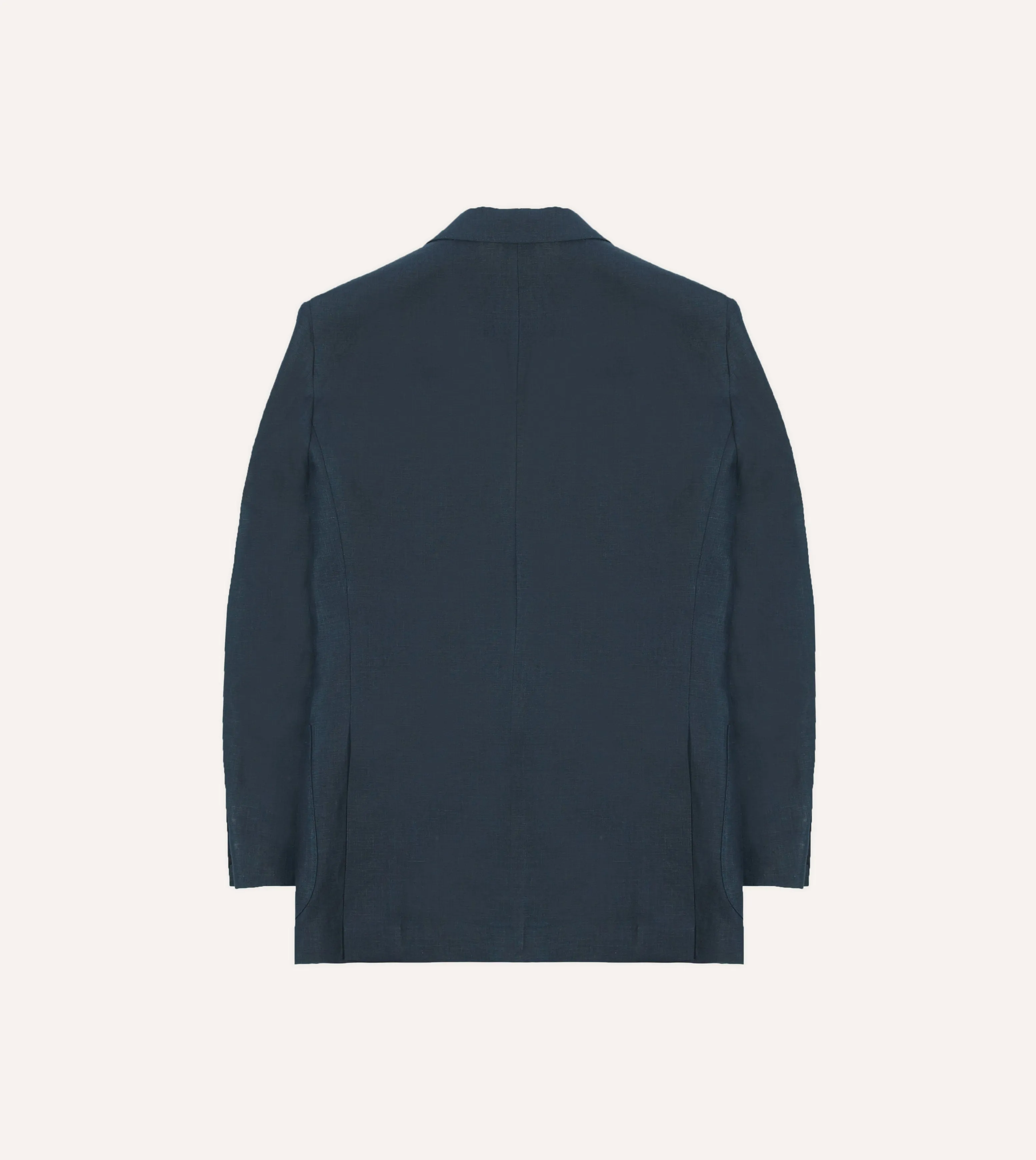 Navy Irish Linen Tailored Jacket