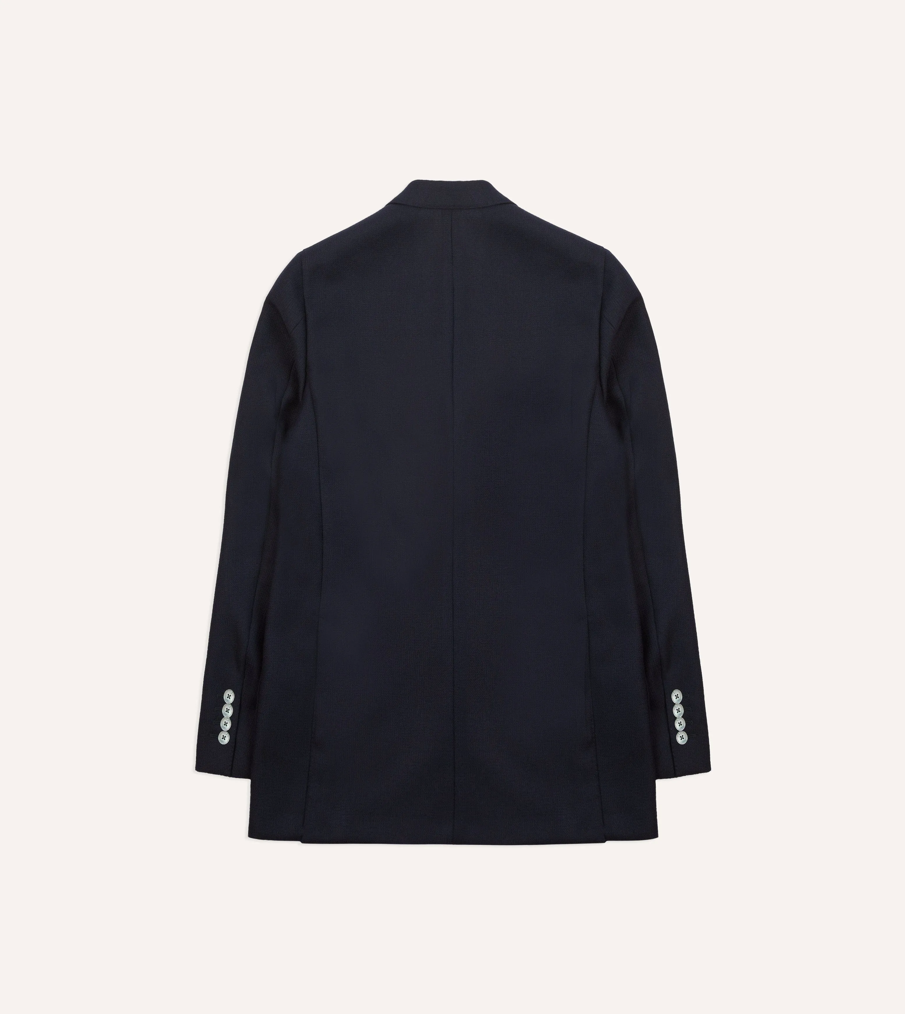 Navy Wool Hopsack Blazer