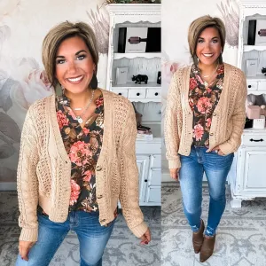 Never Too Late Cropped Cardigan