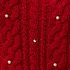 Plus Cable Knit Rhinestone Sweater