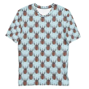 Polka Brown Bugs Men's T-Shirt Textiles by Robert Bowen