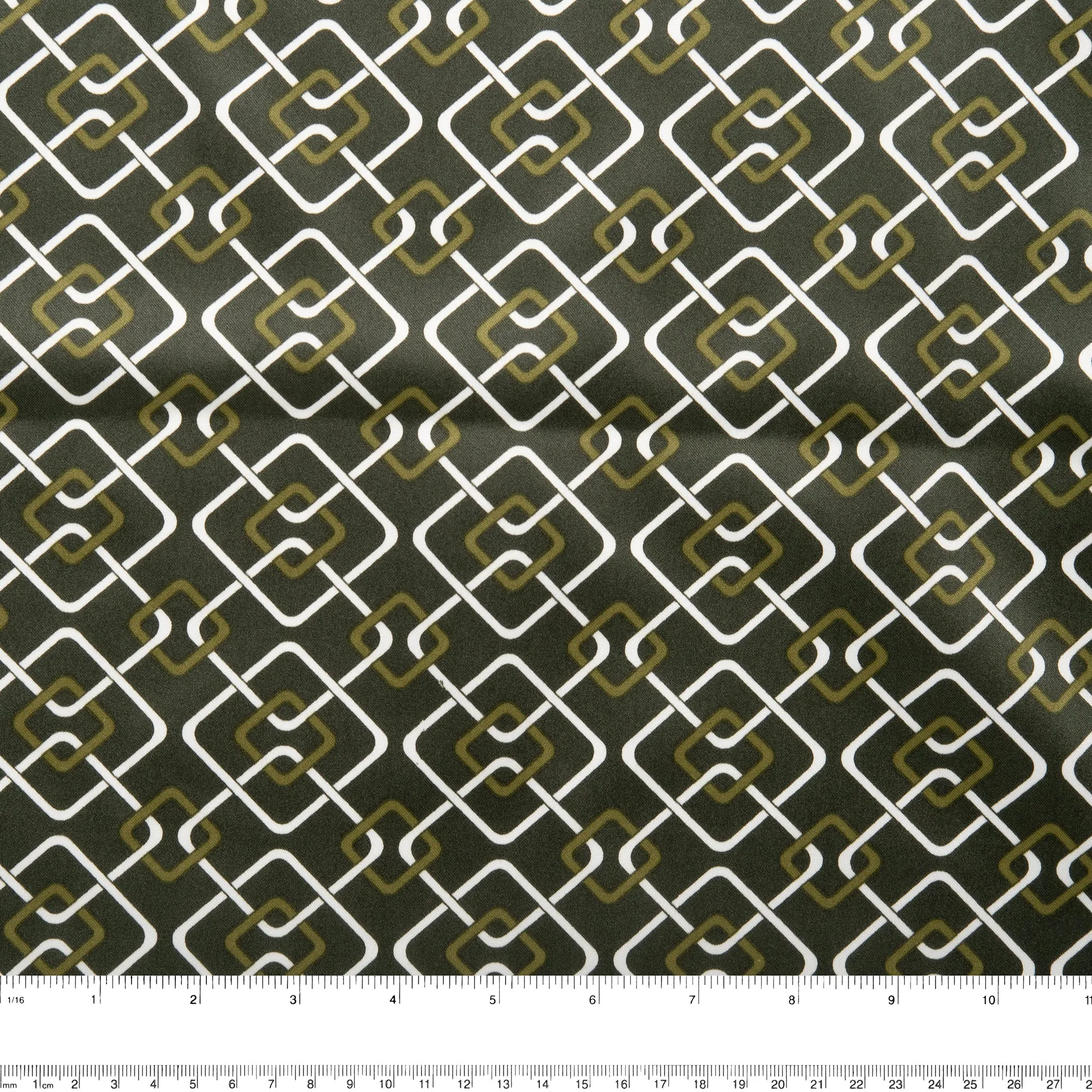 Printed Satin Velvet - CHARLOTTE - Modern - Green