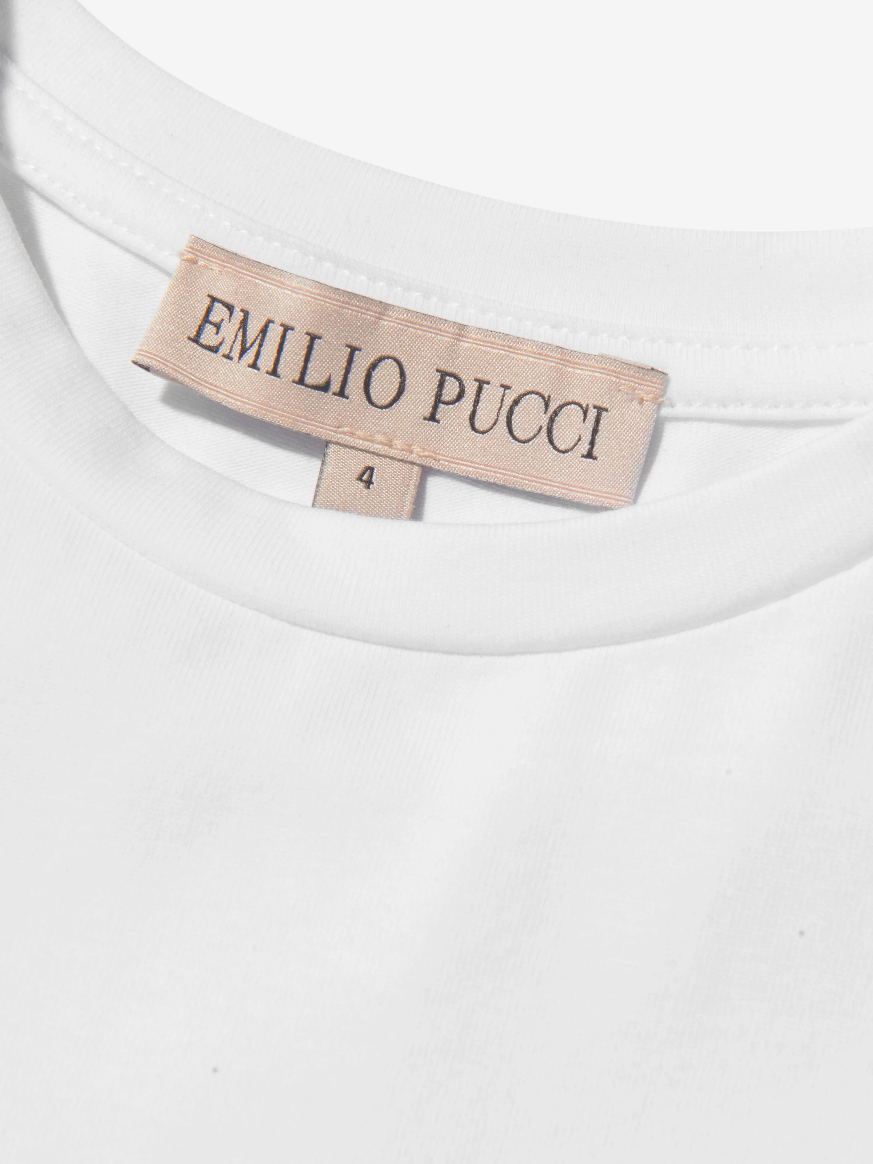 Pucci Girls Metallic Logo Dress