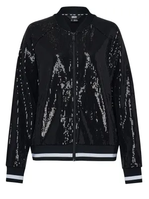 Sequin Full Zip Bomber