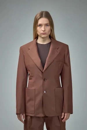 Single-Breasted Fitted Tailored Jacket