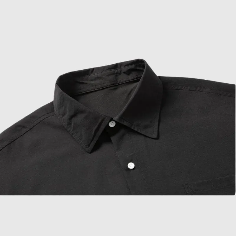 Solid Color Drape Shirts