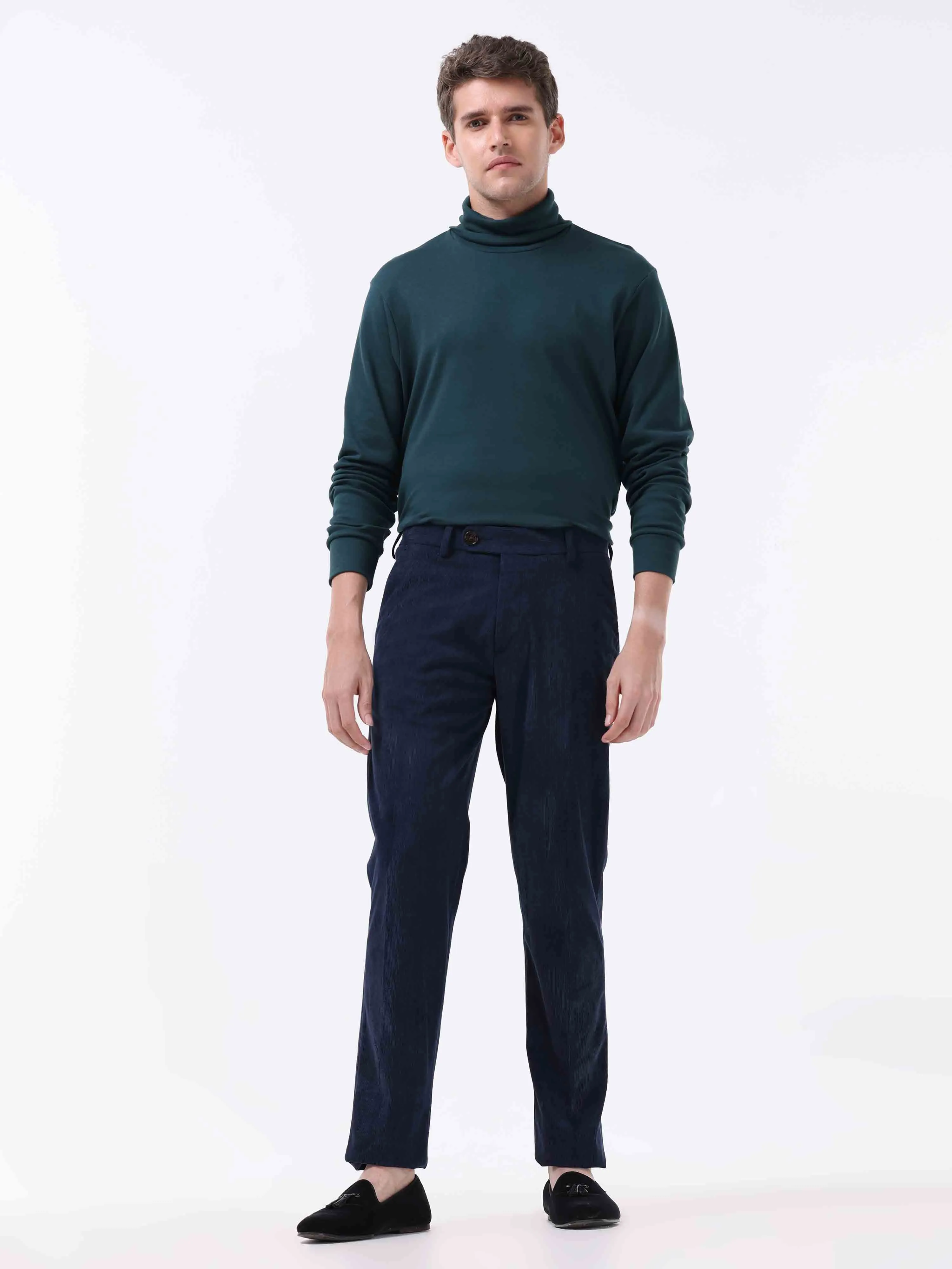 Statement Corduroy Navy Pant