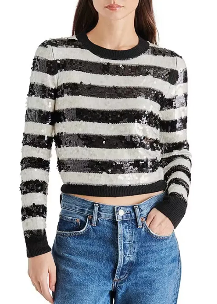 Steve Madden Elina Sweater - Black/White ***FINAL SALE***