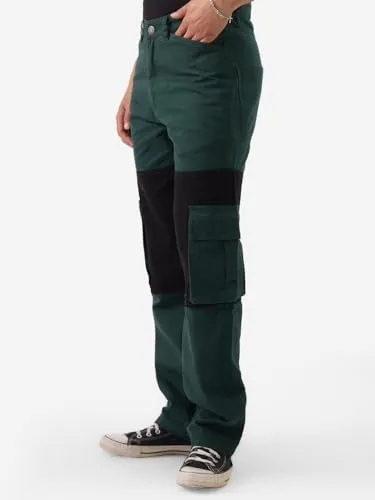 The Souled Store Solids: North Sea Men and Boys Regular Fit Cotton Cargo Pants Solid Plain Pants Trousers Bottoms Relaxed Fit Straight Leg Stretchable Comfortable Casual Formal Fashionable Trendy