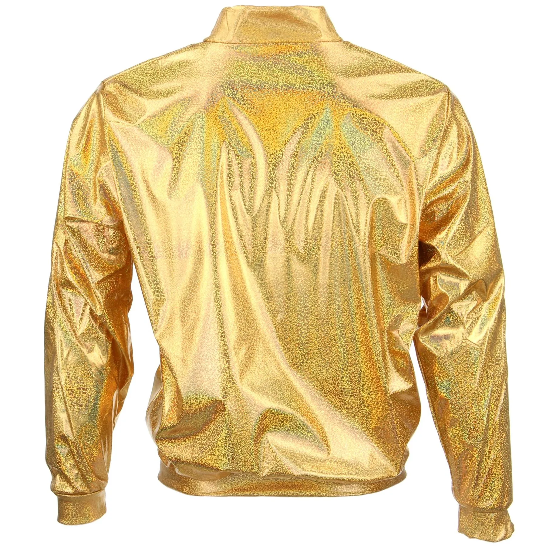 Unisex Shiny Bomber Jacket - Gold