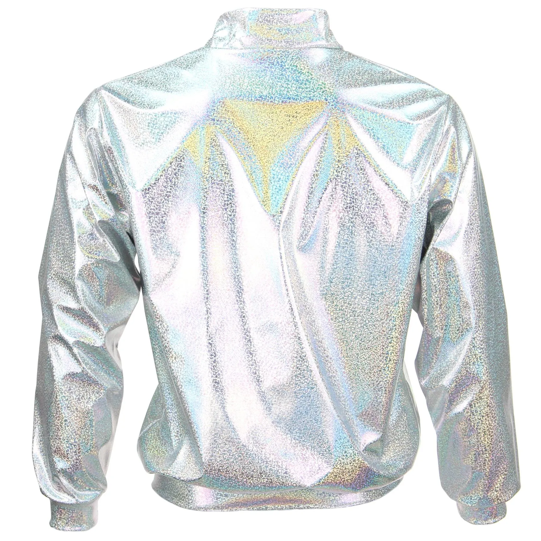 Unisex Shiny Bomber Jacket - Silver