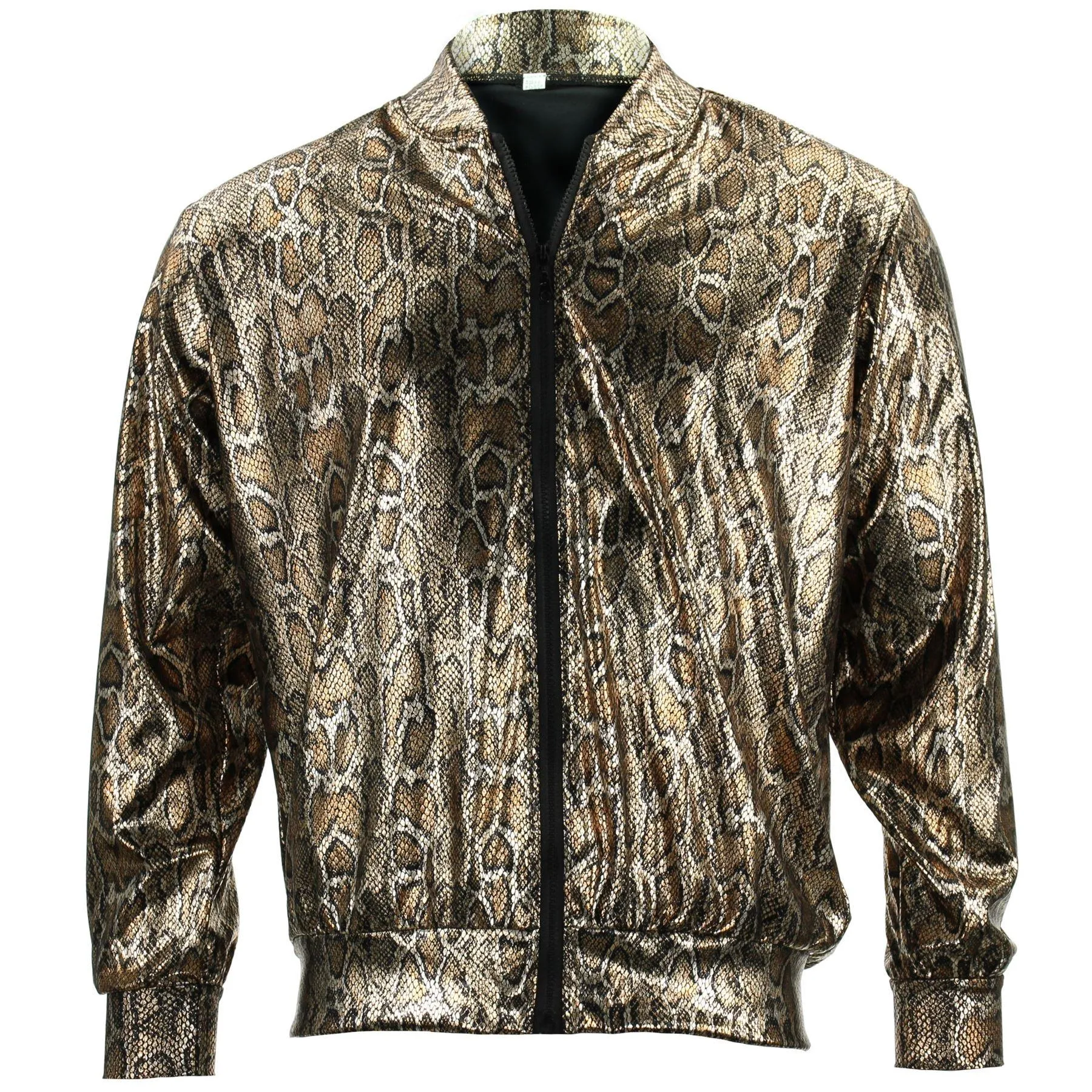 Unisex Shiny Bomber Jacket - Snake