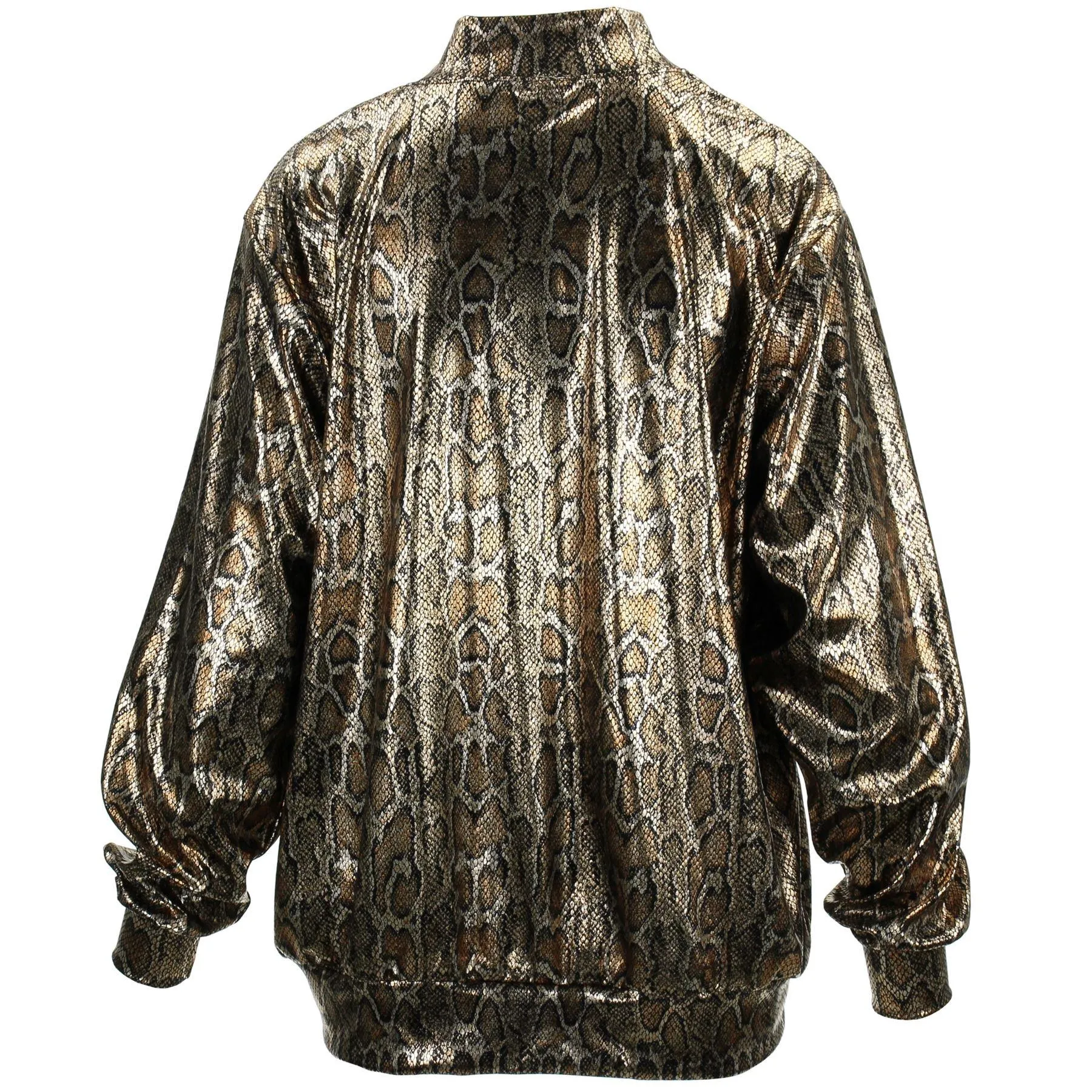 Unisex Shiny Bomber Jacket - Snake