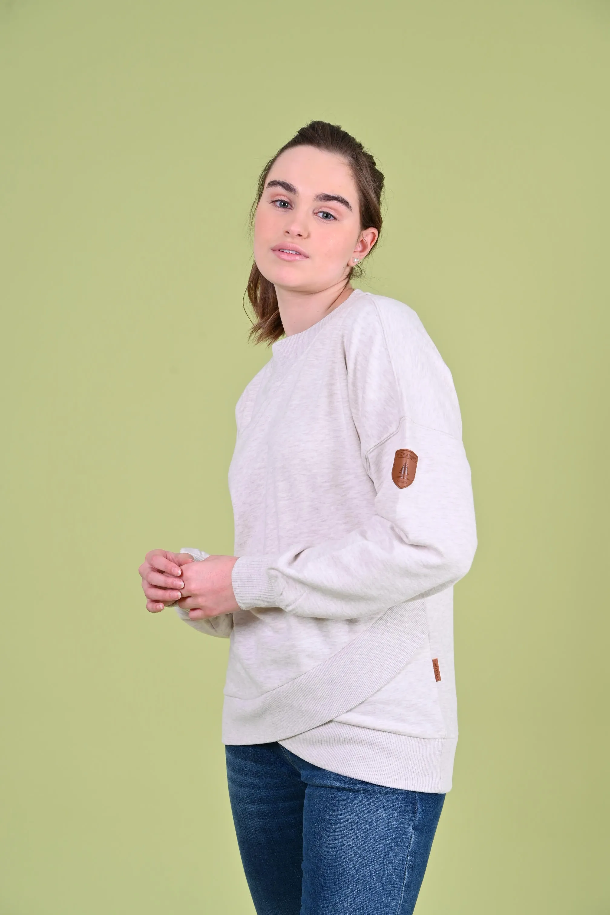 Winnie Tulip Sweatshirt Heather Oatmeal