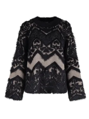 XIU knitted sweater - Black mix